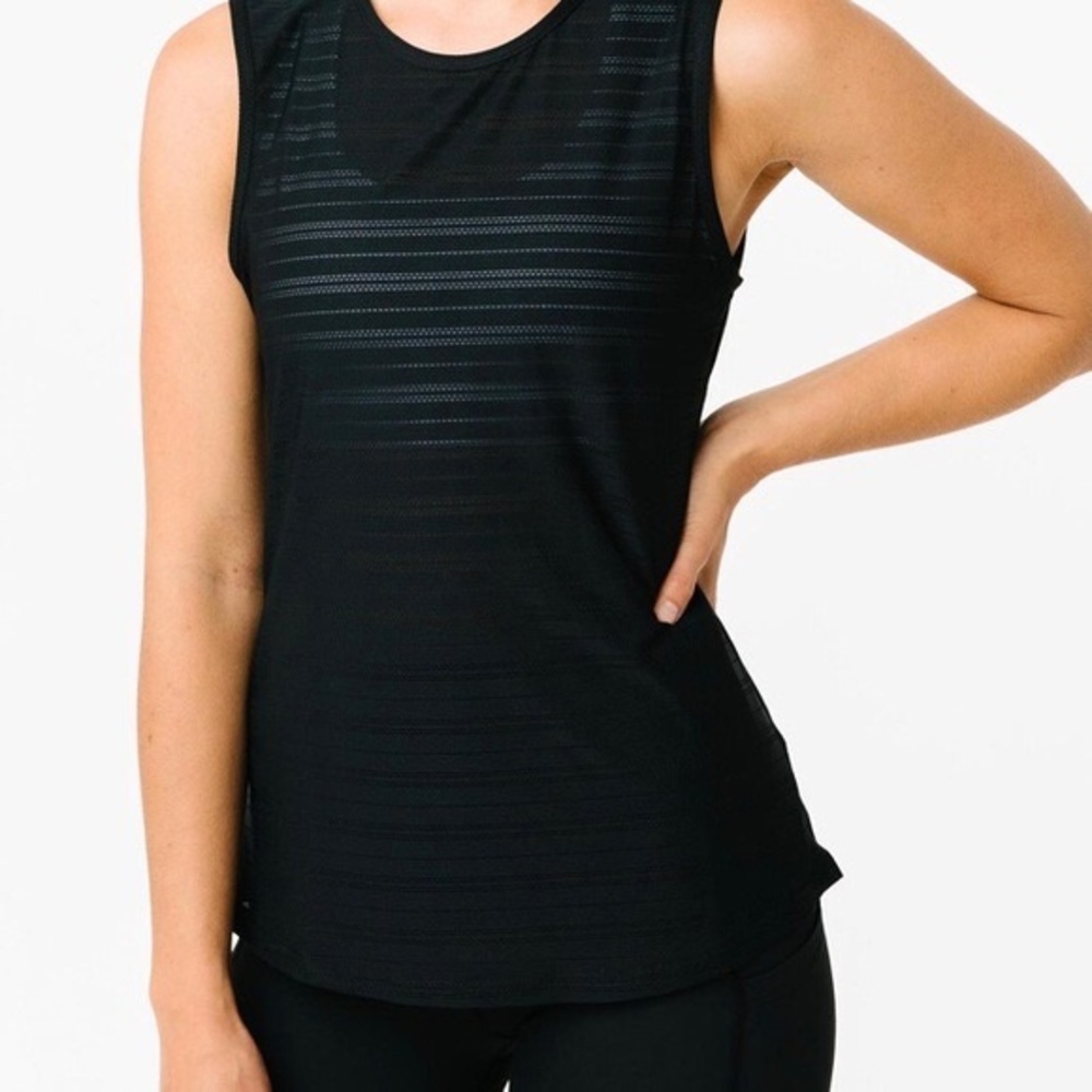 Zyia Active Black Luxe Muscle Tank size large NWT